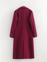 Manteau en laine rouge Hepburn coréen de haute qualité, manteau long et ample amincissant